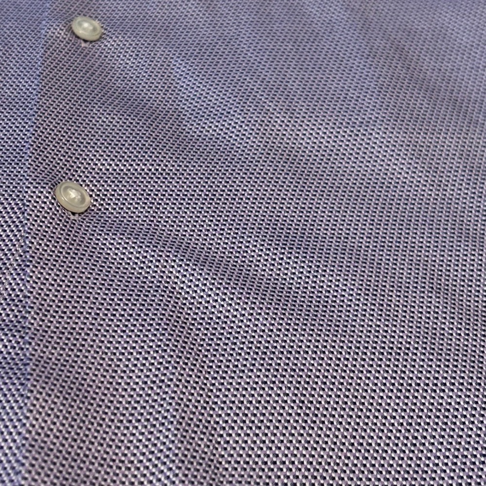 BOSS Hugo Boss Sharp Fit Dress Shirt Blue Patterned Long Sleeve Button Down - Picture 11 of 11